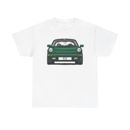 T-Shirt, Porsche 911, G-Modell, Targa, Strichzeichnung, Grün, Wunschkennzeichen möglich – Bild 2