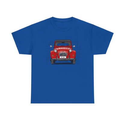 T-Shirt, Citroen 2CV, Ente, Strichzeichnung, Rot, personalisierbar – Bild 8