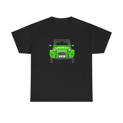 T-Shirt, Citroen 2CV, Ente, Strichzeichnung, Grün, personalisierbar – Bild 3