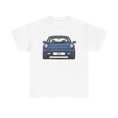 T-Shirt, Porsche 911, G-Modell, Targa, Strichzeichnung, Blau, Wunschkennzeichen möglich – Bild 2