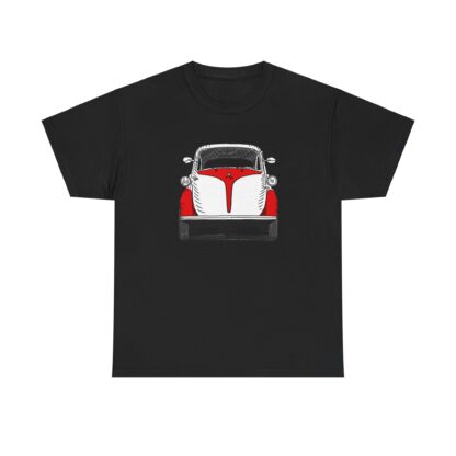 T-Shirt, Isetta, Strichzeichnung, Rot-Weiß, personalisierbar – Bild 3