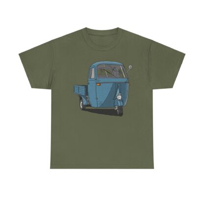 T-Shirt, Piaggio Ape, Strichzeichnung, Blau, mit Kennzeichen personalisierbar – Bild 10