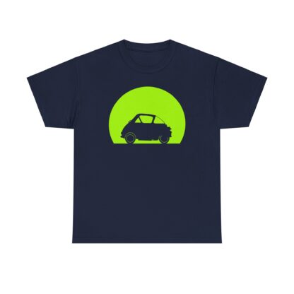 T-Shirt, BMW Isetta, Knutschkugel, Silhouette Grüner Kreis – Bild 7