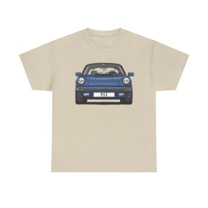 T-Shirt, Porsche 911, G-Modell, Targa, Strichzeichnung, Blau, Wunschkennzeichen möglich – Bild 4