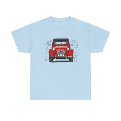 T-Shirt, Citroen 2CV, Ente, Strichzeichnung, Rot, personalisierbar – Bild 7