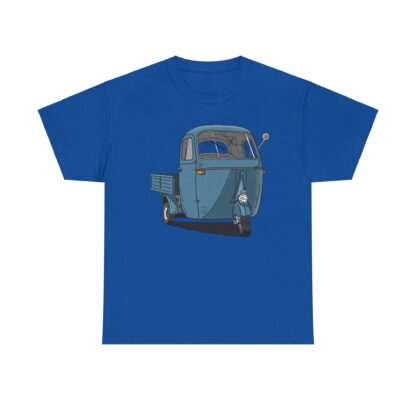 T-Shirt, Piaggio Ape, Strichzeichnung, Blau, mit Kennzeichen personalisierbar – Bild 7