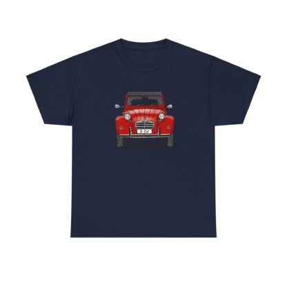 T-Shirt, Citroen 2CV, Ente, Strichzeichnung, Rot, personalisierbar – Bild 9