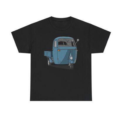 T-Shirt, Piaggio Ape, Strichzeichnung, Blau, mit Kennzeichen personalisierbar – Bild 9