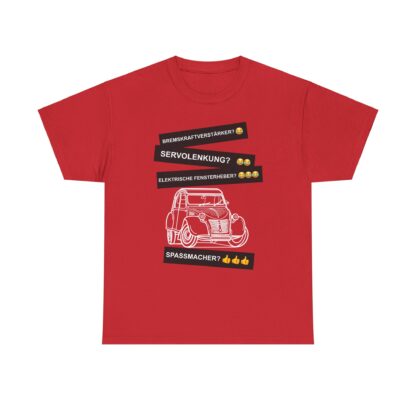 T-Shirt, Citroën 2CV, Ente, Weiß, Deutscher Text, Spaßmacher – Bild 8