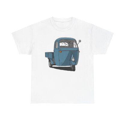 T-Shirt, Piaggio Ape, Strichzeichnung, Blau, mit Kennzeichen personalisierbar – Bild 8