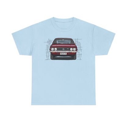 T-Shirt, Opel Manta A, Strichzeichnung, Weinrot, personalisierbar – Bild 7