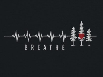 T-Shirt, edle Stickerei Wald, BREATHE