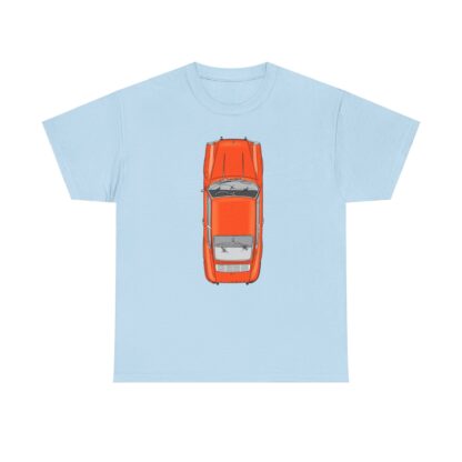 T-Shirt, Porsche 911 Coupé, F-Modell, Ur-Elfer, Top View, Orange – Bild 7