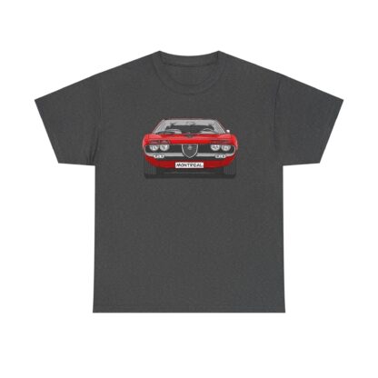 T-Shirt, Alfa Romeo Montreal, Strichzeichnung, Rot, eigenes Kennzeichen möglich – Bild 6