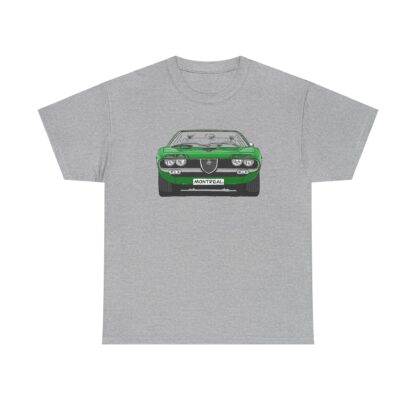 T-Shirt, Alfa Romeo Montreal, Strichzeichnung, Grün, eigenes Kennzeichen möglich – Bild 4