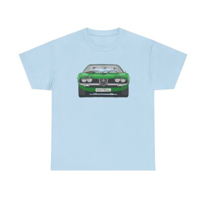 T-Shirt, Alfa Romeo Montreal, Strichzeichnung, Grün, eigenes Kennzeichen möglich – Bild 7