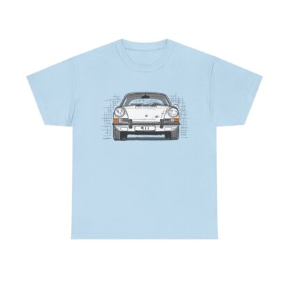 T-Shirt, Porsche 911, F-Modell, Ur-Elfer, Strichzeichnung, Weiß, personalisierbar – Bild 7