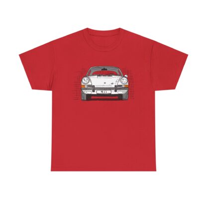 T-Shirt, Porsche 911, F-Modell, Ur-Elfer, Strichzeichnung, Weiß, personalisierbar – Bild 11