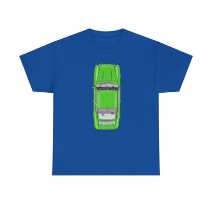 T-Shirt, Porsche 911 Coupé, F-Modell, Ur-Elfer, Top View, Grün – Bild 8