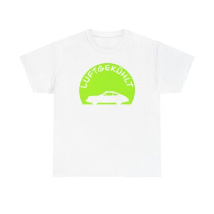 T-Shirt, Porsche 911, Ur-Elfer, F-Modell, Luftgekühlt, Silhouette Grüner Kreis – Bild 2