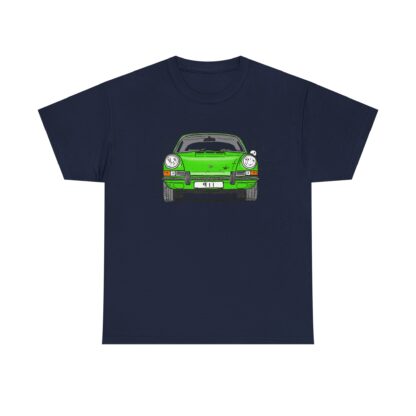 T-Shirt, Porsche 911, F-Modell, Ur-Elfer, Strichzeichnung, Grün, personalisierbar – Bild 9