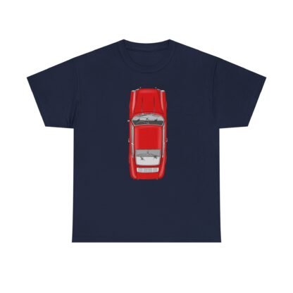 T-Shirt, Porsche 911 Coupé, F-Modell, Ur-Elfer, Top View, Rot – Bild 9