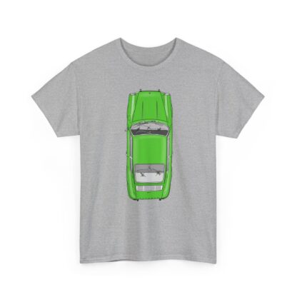 T-Shirt, Porsche 911 Coupé, F-Modell, Ur-Elfer, Top View, Grün