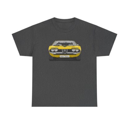 T-Shirt, Alfa Romeo Montreal, Strichzeichnung, Gelb, eigenes Kennzeichen möglich – Bild 6