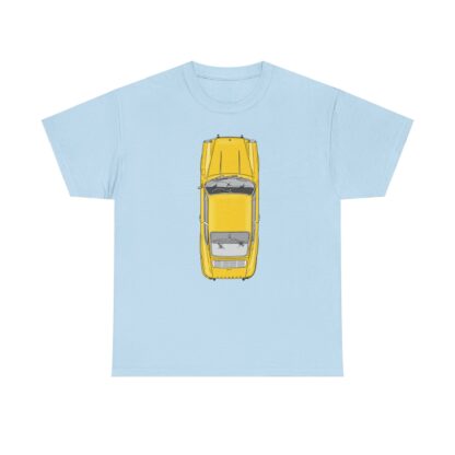 T-Shirt, Porsche 911 Coupé, F-Modell, Ur-Elfer, Top View, Gelb – Bild 7