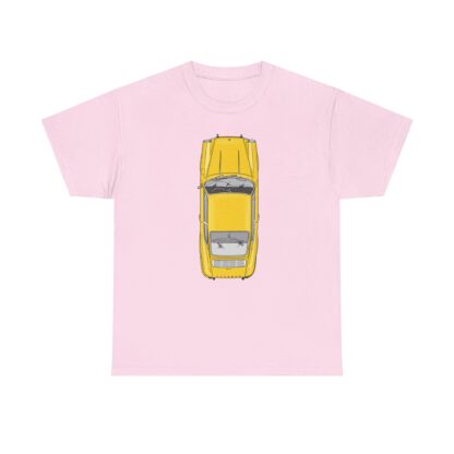 T-Shirt, Porsche 911 Coupé, F-Modell, Ur-Elfer, Top View, Gelb – Bild 10