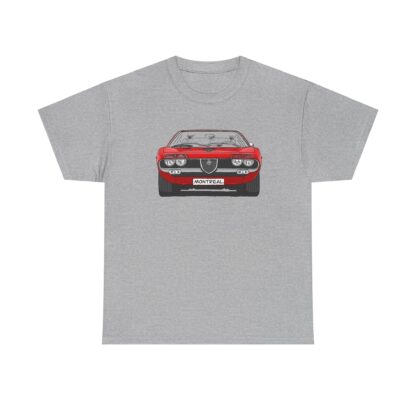 T-Shirt, Alfa Romeo Montreal, Strichzeichnung, Rot, eigenes Kennzeichen möglich – Bild 4