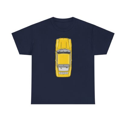 T-Shirt, Porsche 911 Coupé, F-Modell, Ur-Elfer, Top View, Gelb – Bild 9