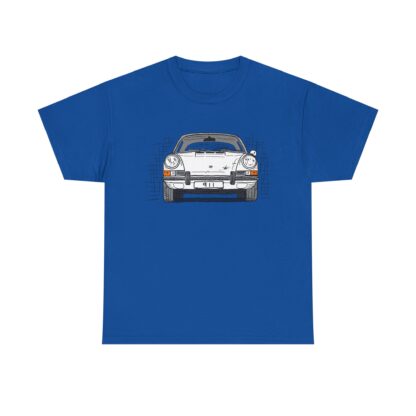 T-Shirt, Porsche 911, F-Modell, Ur-Elfer, Strichzeichnung, Weiß, personalisierbar – Bild 8
