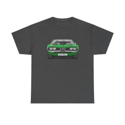 T-Shirt, Alfa Romeo Montreal, Strichzeichnung, Grün, eigenes Kennzeichen möglich – Bild 6