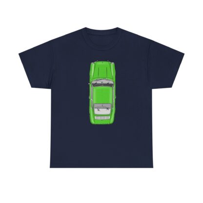T-Shirt, Porsche 911 Coupé, F-Modell, Ur-Elfer, Top View, Grün – Bild 9