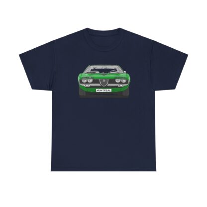 T-Shirt, Alfa Romeo Montreal, Strichzeichnung, Grün, eigenes Kennzeichen möglich – Bild 9