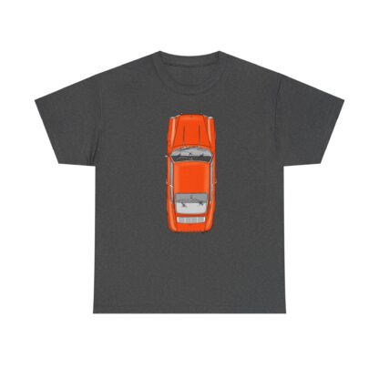 T-Shirt, Porsche 911 Coupé, F-Modell, Ur-Elfer, Top View, Orange – Bild 6