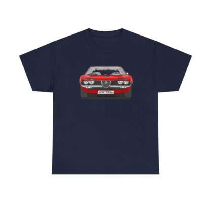 T-Shirt, Alfa Romeo Montreal, Strichzeichnung, Rot, eigenes Kennzeichen möglich – Bild 9