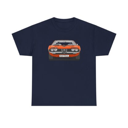 T-Shirt, Alfa Romeo Montreal, Strichzeichnung, Orange, eigenes Kennzeichen möglich – Bild 9