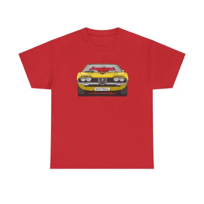 T-Shirt, Alfa Romeo Montreal, Strichzeichnung, Gelb, eigenes Kennzeichen möglich – Bild 11