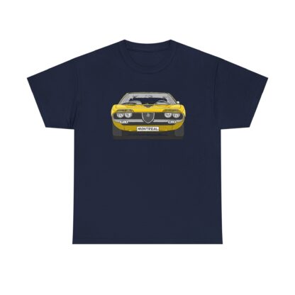 T-Shirt, Alfa Romeo Montreal, Strichzeichnung, Gelb, eigenes Kennzeichen möglich – Bild 9
