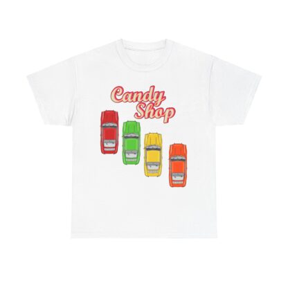 T-Shirt, Porsche 911 Coupé, F-Modell, Ur-Elfer, Candy Shop – Bild 2