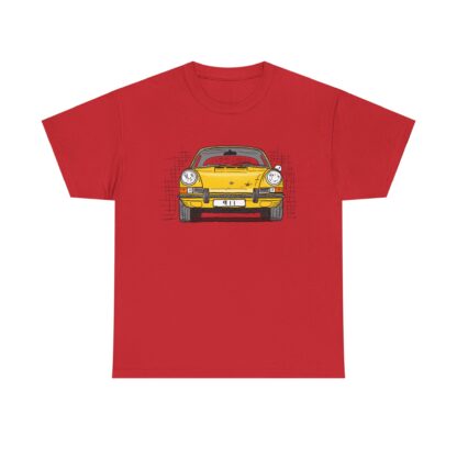 T-Shirt, Porsche 911, F-Modell, Ur-Elfer, Strichzeichnung, Gelb, personalisierbar – Bild 11