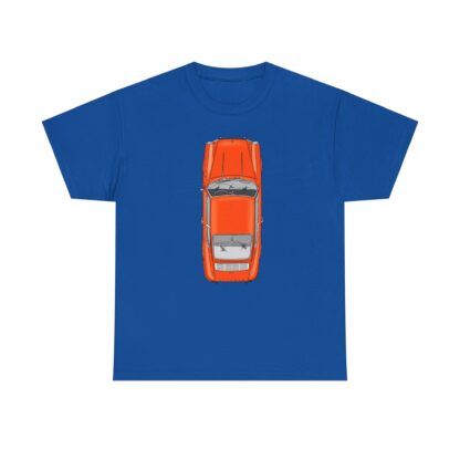 T-Shirt, Porsche 911 Coupé, F-Modell, Ur-Elfer, Top View, Orange – Bild 8