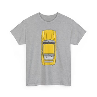 T-Shirt, Porsche 911 Coupé, F-Modell, Ur-Elfer, Top View, Gelb