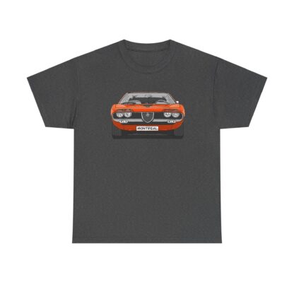 T-Shirt, Alfa Romeo Montreal, Strichzeichnung, Orange, eigenes Kennzeichen möglich – Bild 6