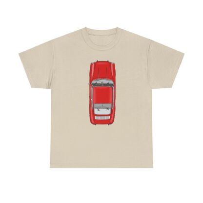 T-Shirt, Porsche 911 Coupé, F-Modell, Ur-Elfer, Top View, Rot – Bild 4