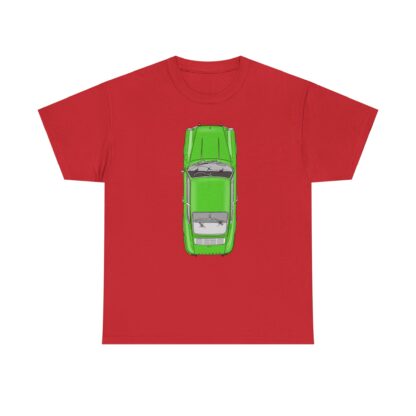 T-Shirt, Porsche 911 Coupé, F-Modell, Ur-Elfer, Top View, Grün – Bild 11