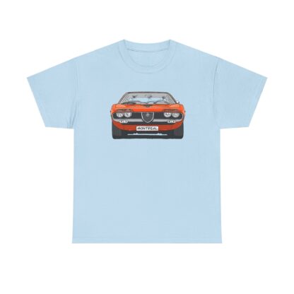 T-Shirt, Alfa Romeo Montreal, Strichzeichnung, Orange, eigenes Kennzeichen möglich – Bild 7