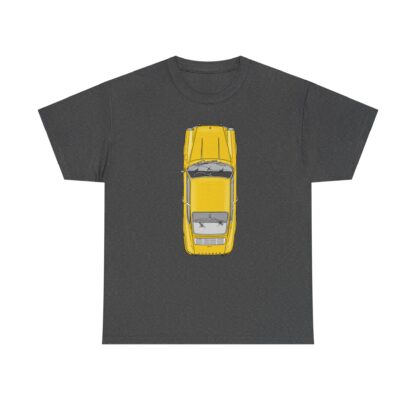 T-Shirt, Porsche 911 Coupé, F-Modell, Ur-Elfer, Top View, Gelb – Bild 6